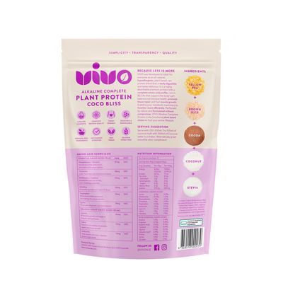 Vivo Alkaline Complete Protein - Coco Bliss ingredients